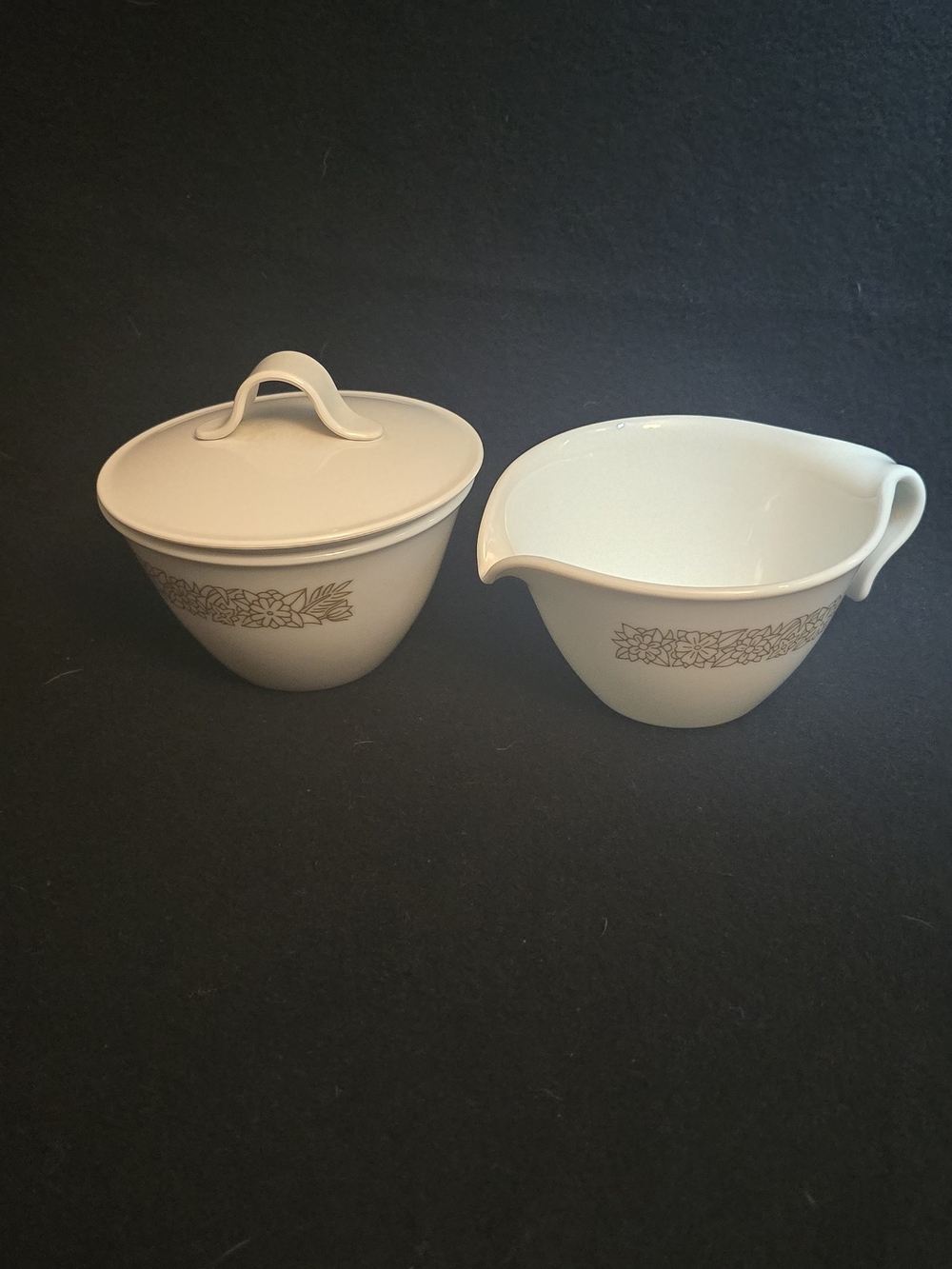 Corelle Corningware Woodland Broen - Creamer And Sugar Bowl